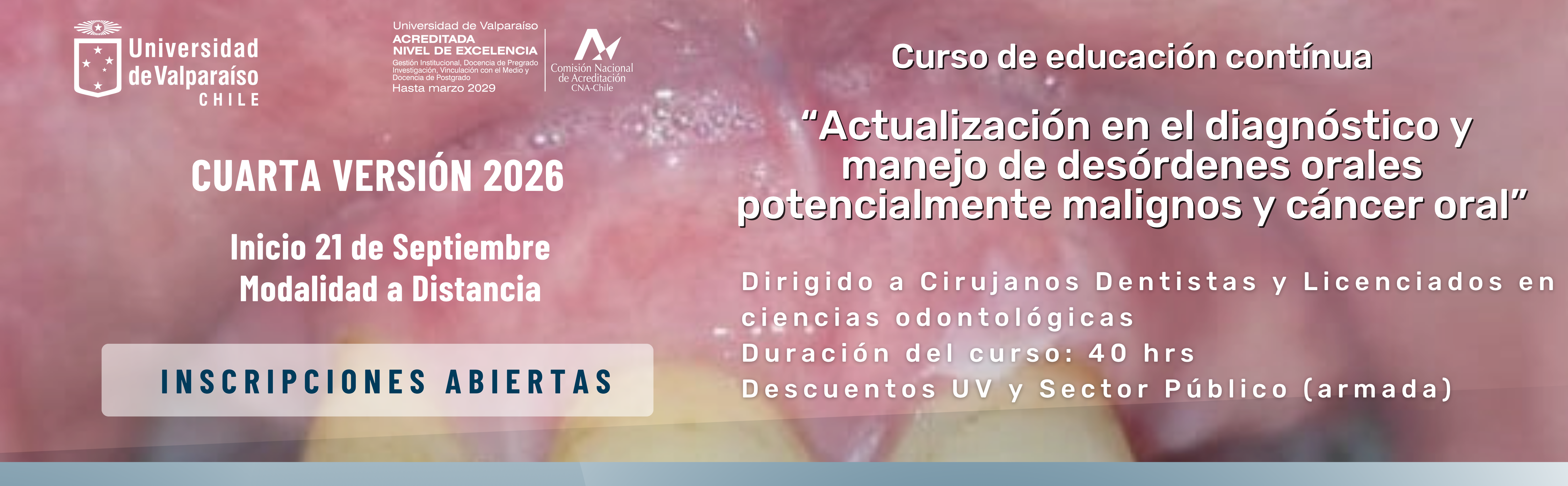 Banner Curso Formación Continua en Patologia UV 2026
